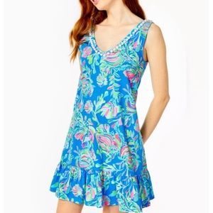 NWT camilla dress in blue flare size L